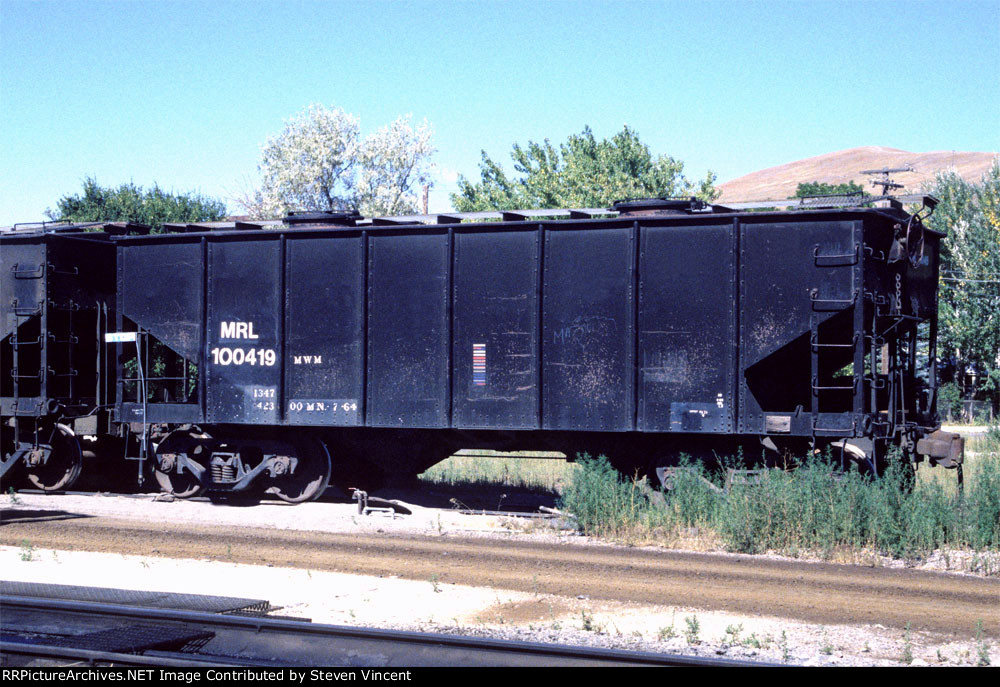 Montana Rail Link company sand car MRL #100419